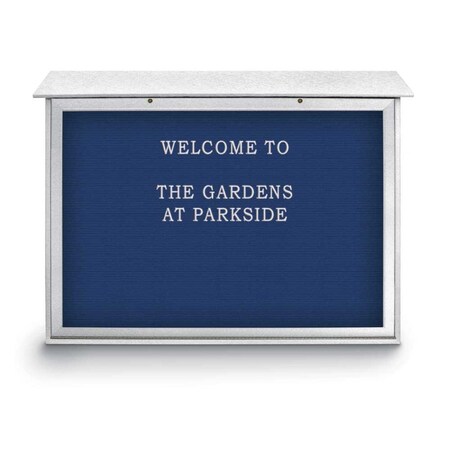 United Visual Products Outdoor Enclosed Combo Board, 48"x36", Black Frame/Burgundy & Amethyst UVCB4836ODB-BURGUN-AMETHY
